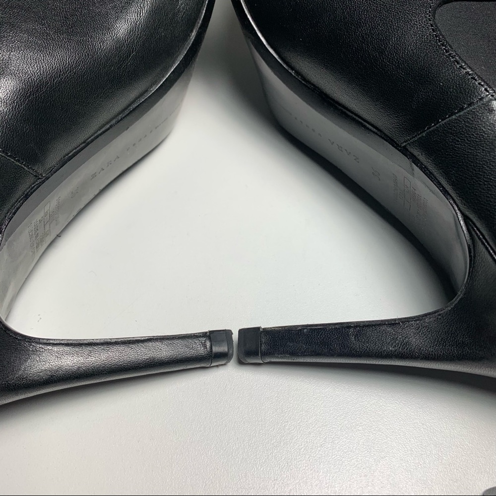 Zara Pointed Toe Heel Sock Boot Size 36 - image 6